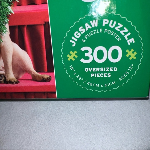 Merry Pug-Mas Christmas Holiday 300 Oversized Piece Jigsaw Puzzle Pug Dogs Ceaco - Picture 13 of 16